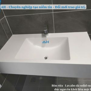 LAVABO / CHẬU RỬA MẶT ÂM BÀN - ĐÚC NGUYÊN KHỐI TỪ ĐÁ SOLID SURFACE _ MODEL: MC-010