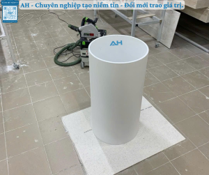LAVABO / CHẬU RỬA MẶT - TRỤ ĐỨNG ĐÚC NGUYÊN KHỐI TỪ ĐÁ SOLID SURFACE_ MODEL: HC-110A