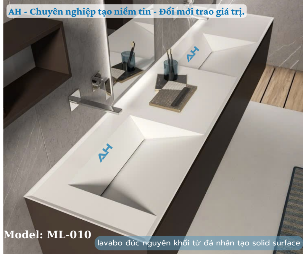 Lavabo Đúc Nguyên Khối Kháng Khuẩn Khách Sạn Lâm Đồng – Gia Lai – Đắk Lắk