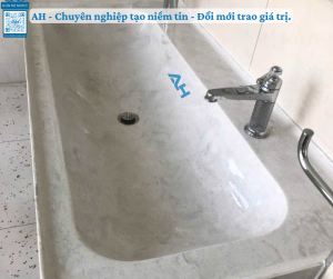 LAVABO CHỨ NHẬT DÀI ÂM BÀN - ĐÁ SOLID SURFACE _ HR-012