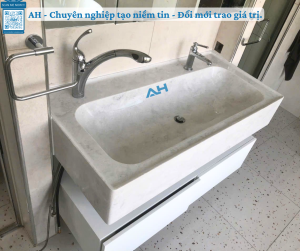 LAVABO CHỨ NHẬT DÀI ÂM BÀN - ĐÁ SOLID SURFACE _ HR-012