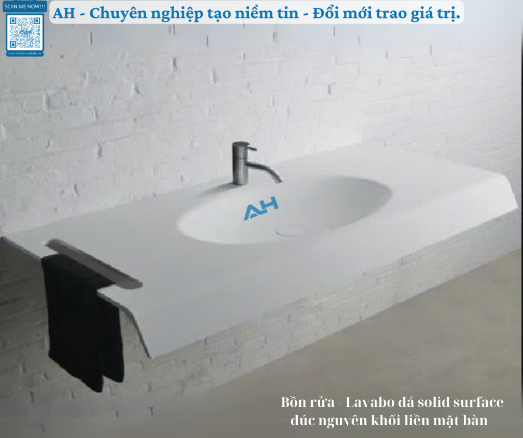 lavabo solid surface đá nhân tạo tại Đà Nẵng