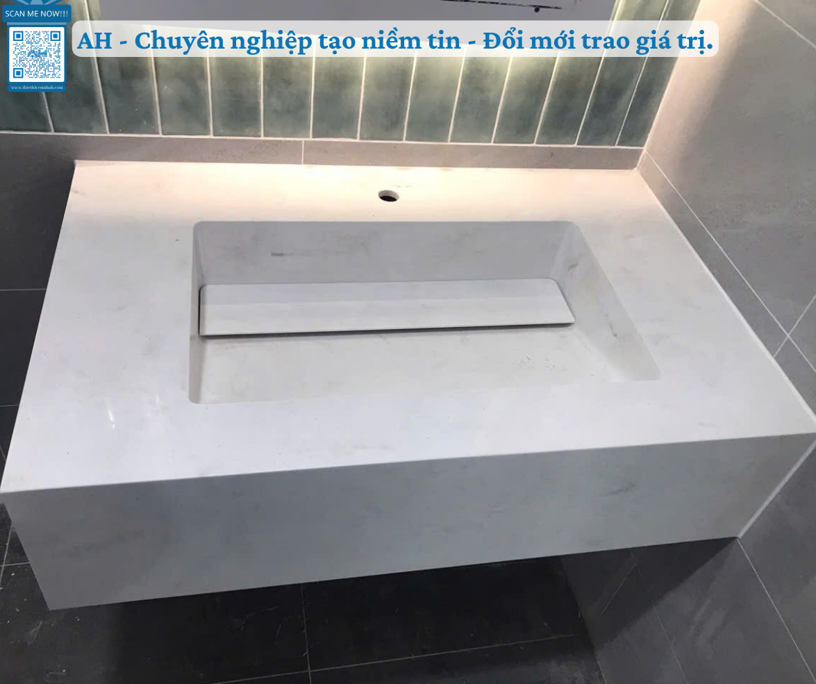 AH chuyên lắp đặt lavabo solid surface uy tín ở Huế