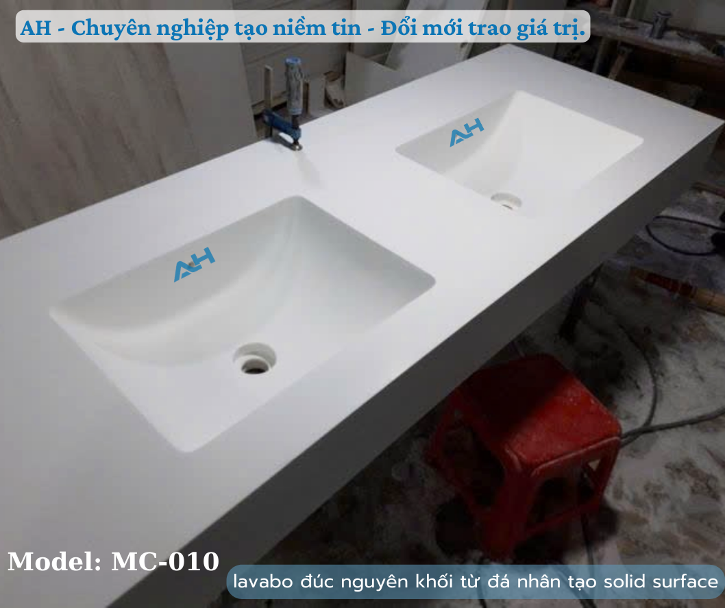 Hướng dẫn tự phục hồi vết xướt trên lavabo solid surface hiệu quả