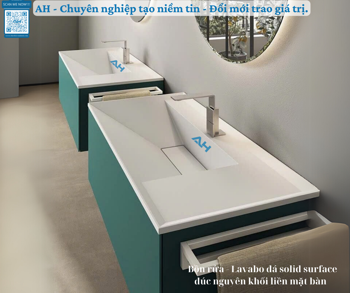Quy trình đặt làm lavabo solid surface theo thiết kế riêng ở Bắc Cạn