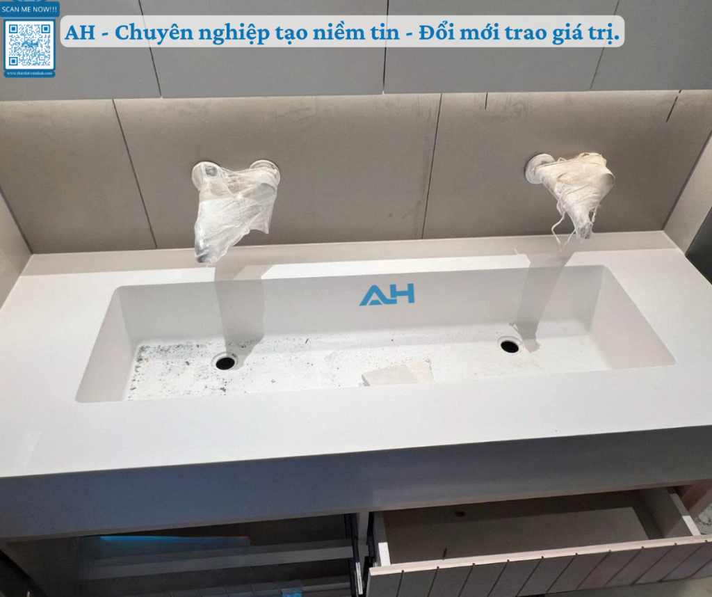 làm lavabo solid surface theo yêu cầu uy tín ở Hà Giang