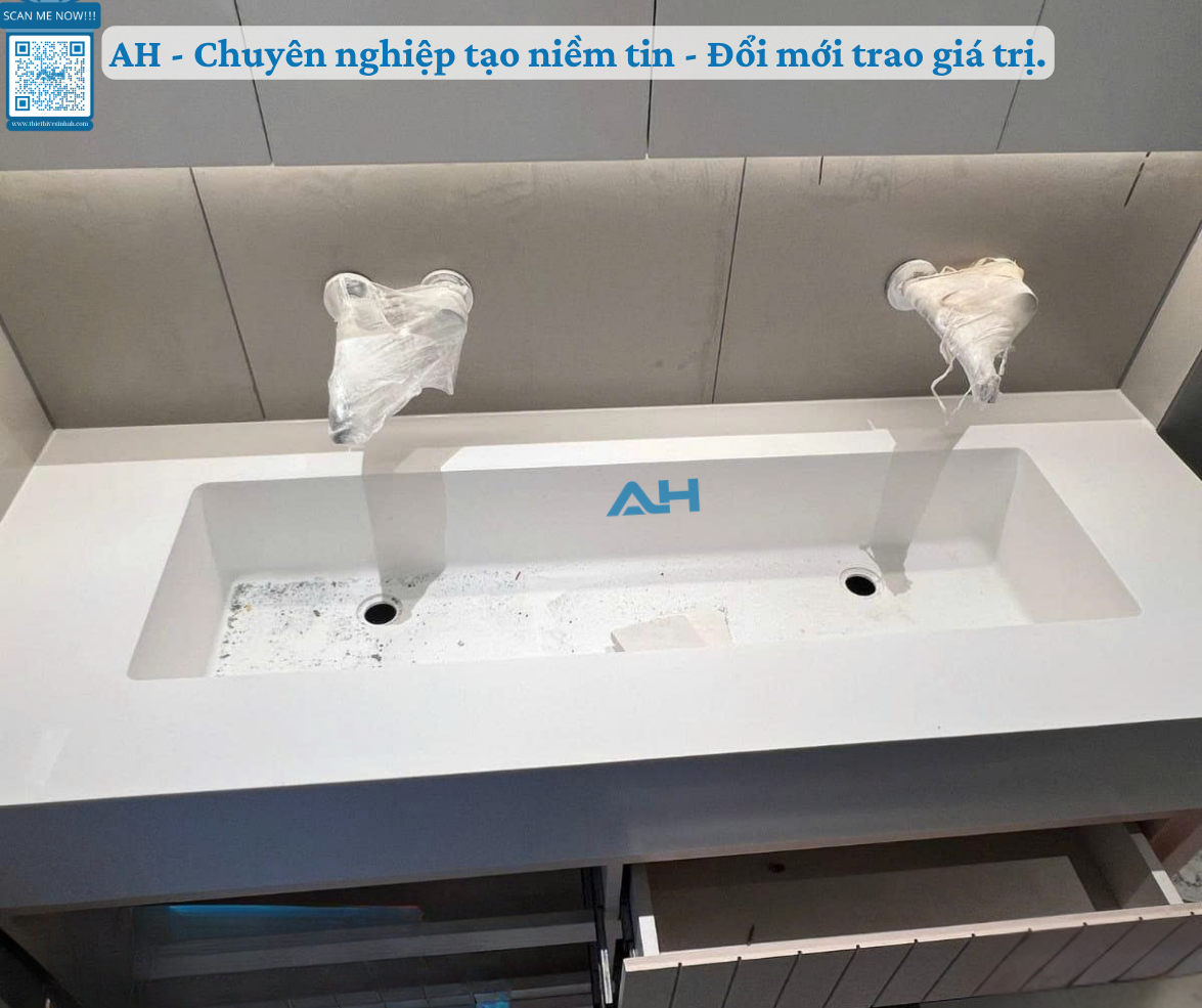 làm lavabo solid surface theo yêu cầu uy tín ở Hà Giang