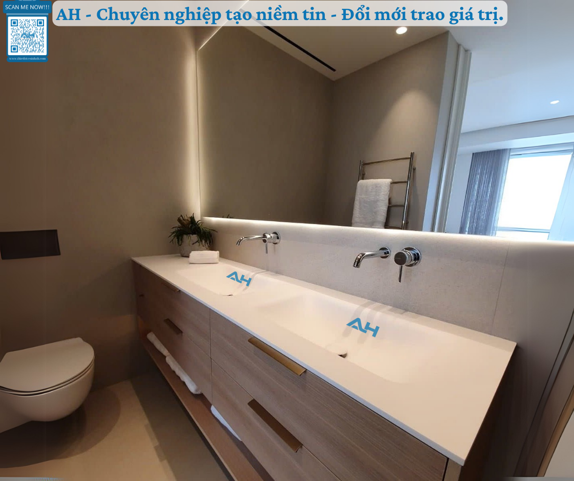 Mua lavabo solid surface liền mặt ở đâu Bắc Giang uy tín