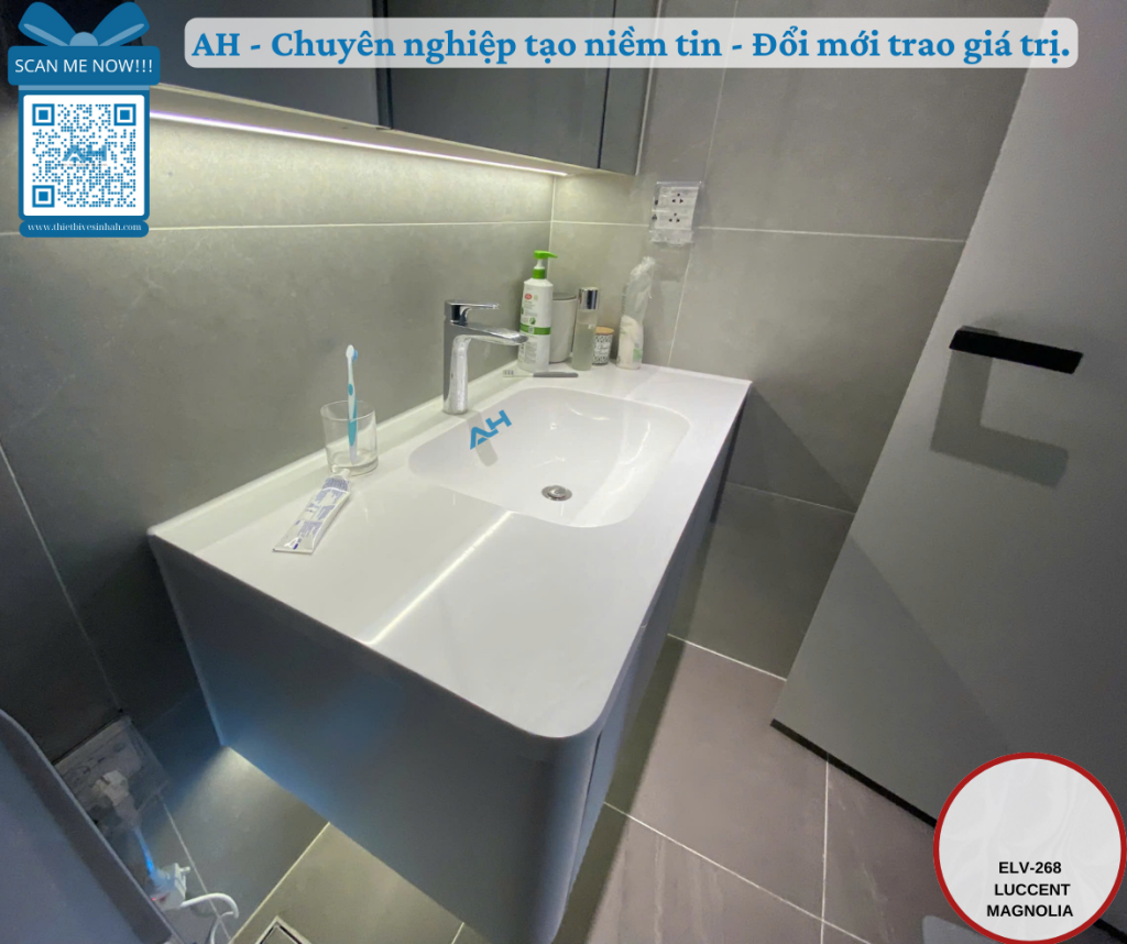 Cách vệ sinh lavabo solid surface đúc nguyên khối hiệu quả