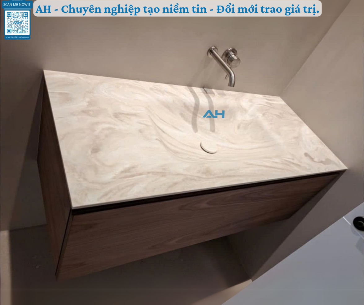 Đơn vị lắp đặt lavabo solid surface không đường nối tại Đồng Nai
