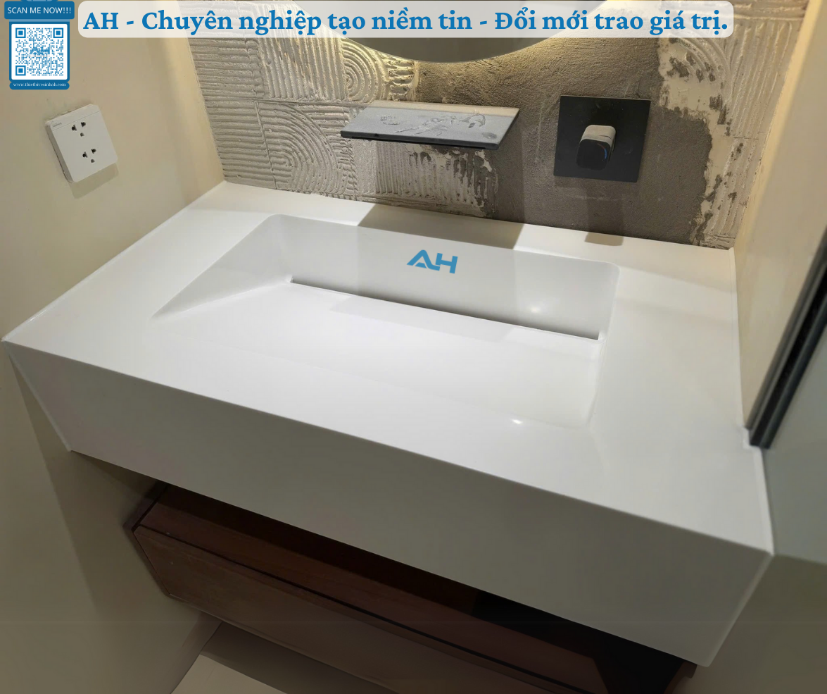 Vì sao Bình Phước luôn chọn lavabo solid surface liền khối