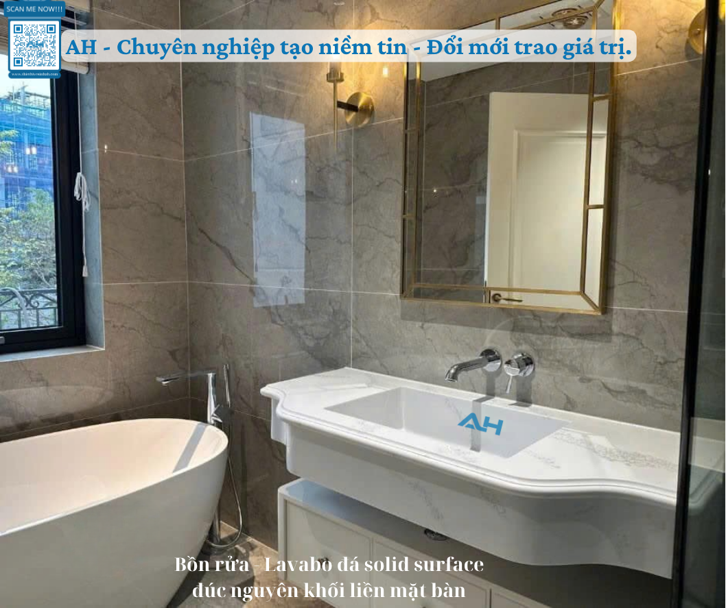 Tại Sao Lavabo Solid Surface AH Là Lựa Chọn Số 1 Cho Các Biệt Thự Cao Cấp?