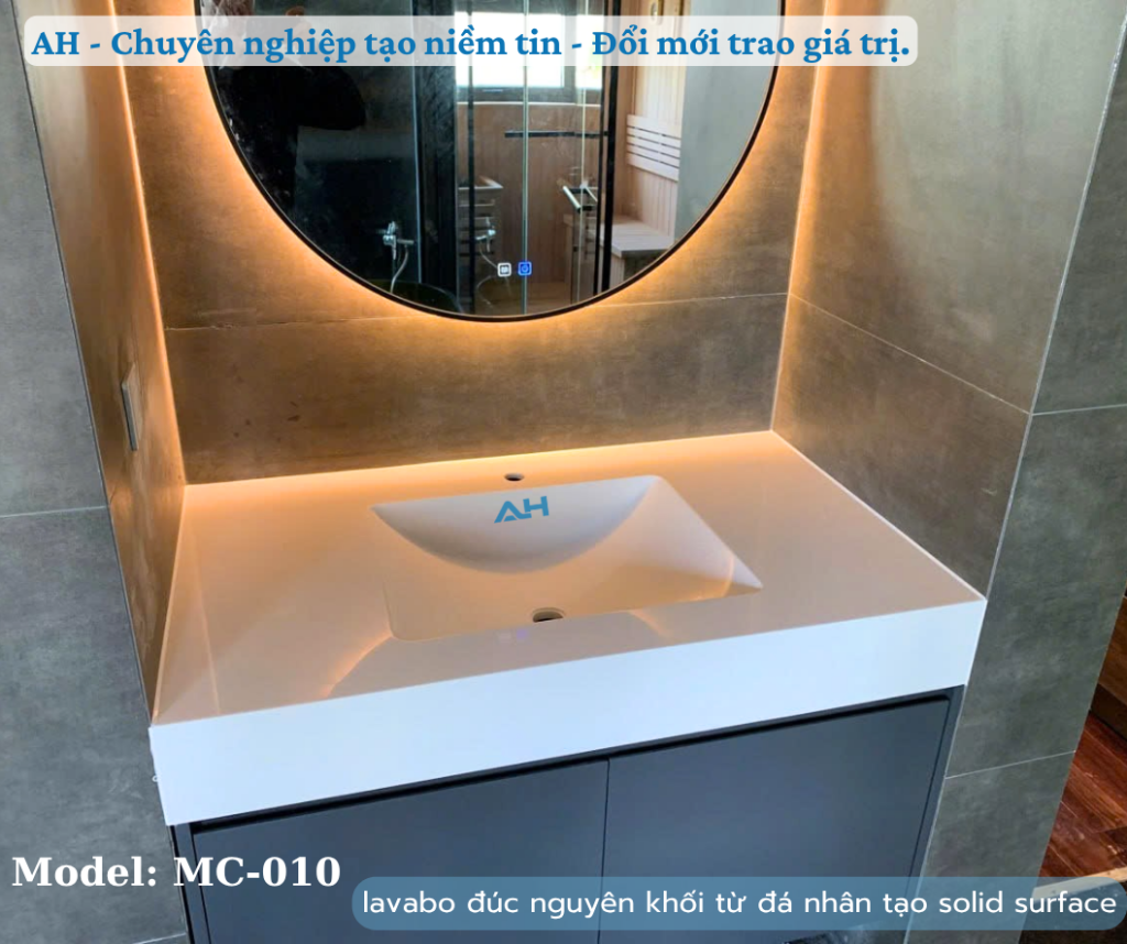 Khám Phá Công Trình Lavabo Solid Surface Thực Tế Tại KĐT Đồng Nai